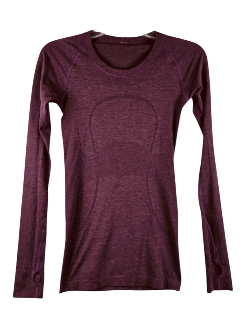 lululemon athletica Long Sleeve Slim Seamless Swifty Burgundy Top 6
